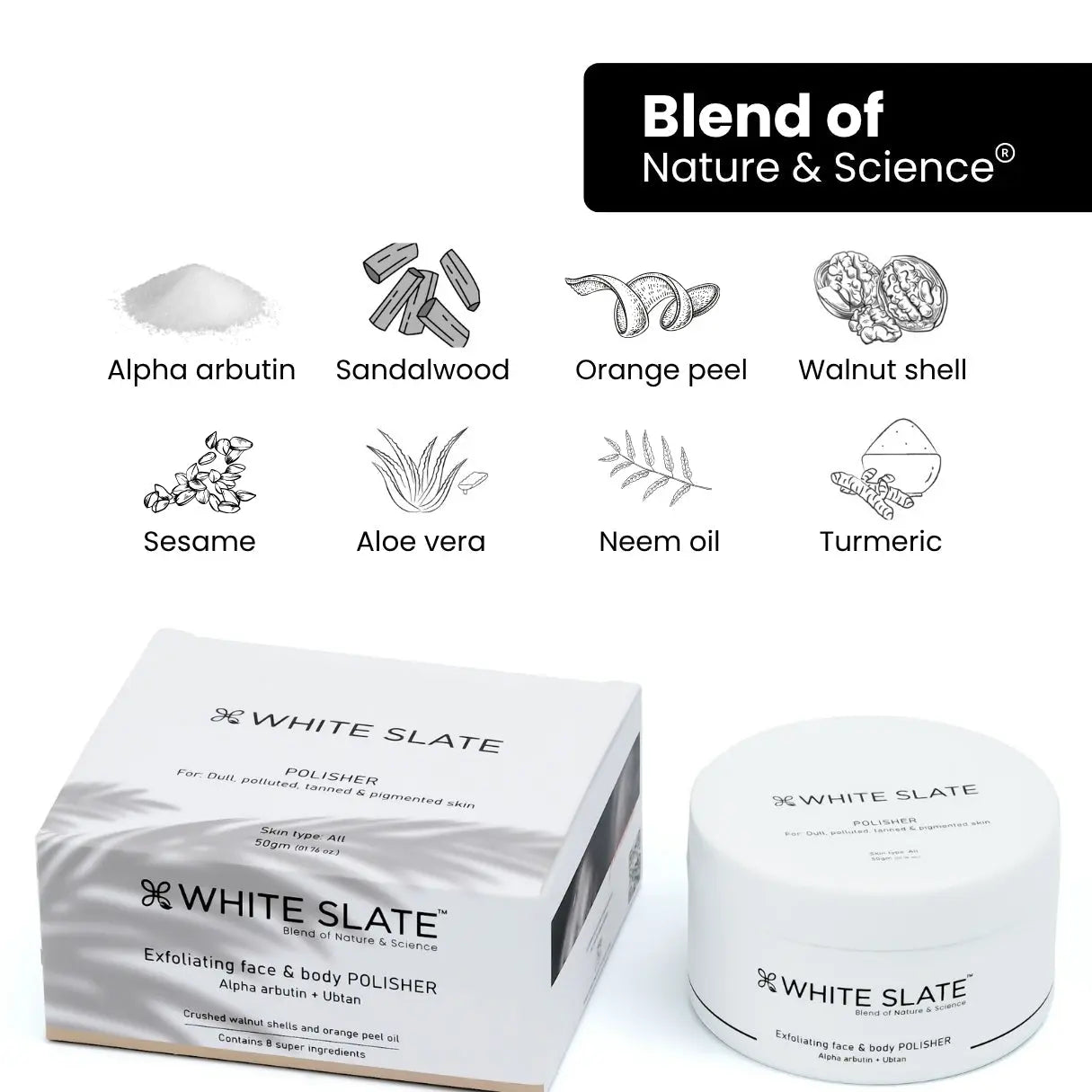 Exfoliating Face & Body Polisher - WHITE SLATE