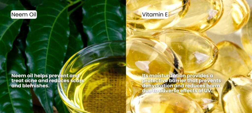 Neem oil and vitamin E